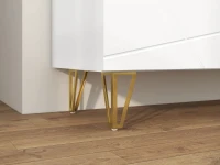 HOMCOM Modern Luxe High Gloss Sideboard, with Hairpin Legs - White(m-10)