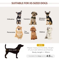 PawHut Dog Sofa Bed for XS-Sized Dogs, Pet Couch with Removable Soft Cushion, Cat Sofa Lounge with Back Pocket, Thick Sponge, Wooden Frame(m-7)