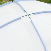 Outsunny Event Shelter 3,5 x 3,5m Paviljoen met Haak Deur Waterafstotend Winterbestendige Tuinpaviljoen Blauw(m-9)