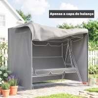 Outsunny Capa para Móveis de Jardim Capa Protetora para Baloiços de Exterior com Fecho de Correr 177x114x152 cm Cinzento(m-2)