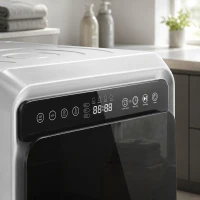 HOMCOM 5kg Vented Tumble Dryer, 1000W Compact Tumble Dryer with Smart Drying, Freestanding Stackable Clothes Drying Machine(m-12)