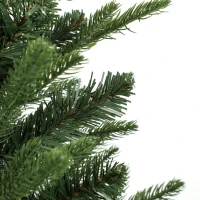 HOMCOM 7ft Artificial Christmas Tree Full Hinged Xmas Tree Solid Pine Wood Stand, Green(m-12)