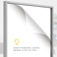 HOMCOM Frame box T-frame cadre aluminium pour maillot porte acrylique doublure interne feutre 70 x 90 cm(m-4)