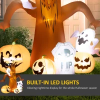 Outsunny 7.9ft Light-Up Halloween Tree Inflatable(m-4)
