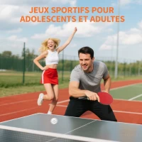 SPORTNOW Lot  de 4 raquettes de ping-pong, tennis de table 4 raquettes 8 balles 1 sac pour amateurs débutants experts(m-6)