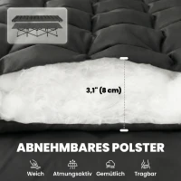Outsunny Feldbett faltbar Campingbett mit Tragetasche Campingliege bis 200 kg Indoor, Outdoor, 200 x 80 x 40 cm Schwarz(m-4)