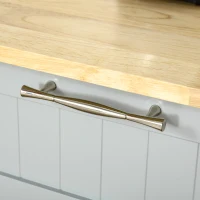 HOMCOM Carrinho de Cozinha com Rodas 2 Gavetas 3 Portas Prateleiras Ajustáveis e Barra para Sala de Jantar 121x46x91cm Cinza e Madeira(m-10)