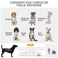 PawHut Remorque vélo pour chien animaux 8 réflecteurs drapeau barre attelage inclus 130 x 73 x 90 cm blanc et bleu(m-7)