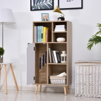 HOMCOM boekenplank dressoir keukenkast kubuskast 5 opbergvakken 1 kast(m-2)