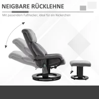 HOMCOM relaxfauteuil met massagefunctie TV fauteuil 76 cm x 80 cm x 102 cm(m-6)