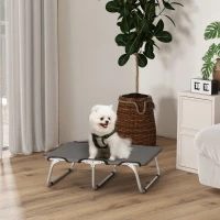 PawHut Hundebett, klappbar, robust & komfortabel, bis 10kg, 71x58x20cm, Grau(m-10)