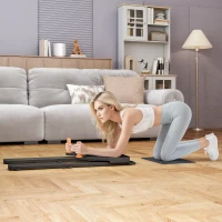 SPORTNOW Pilates Board, Pilates Reformer Machine with Knee Pad for Home Gym, Multi-Functional Ab Roller Board for Men & Women(m-2)