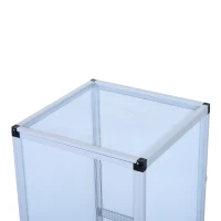 PawHut Reptile Tank Cage Aluminum Vivarium Waterproof Pet Breeder Breeding Snake Lizard Turtle Spider Tall Enclosure (Large Size)(m-8)