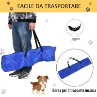 PawHut Set Agility Dog 3 Esercizi: Slalom, Ostacoli, Anello, per Addestramento Cani, Portatile, 2.5 kg, Giallo e Rosso(m-7)