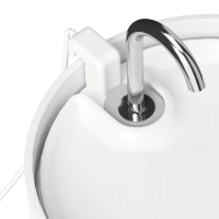 PawHut Ceramic Cat Water Fountain for Drinking, 2.2L Pet Water Fountain with Ultra-Quiet Pump, 4-Layer Filtration, Tap(m-10)