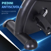 HOMCOM Mini Cyclette Portatile per l'Allenamento di Gambe per Braccia con Display LCD, 35 x 40 x 31 cm, Nero(m-6)