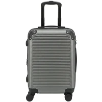 HOMCOM Walizka podręczna twarda walizka podróżna z 4 kółkami 56 cm ciemnoszara(m-11)