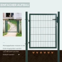 HOMCOM stalen tuinpoort 97 x 150 cm(m-4)