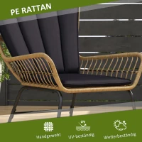 Outsunny Bistroset Balkonmeubelset, Boho-stijl, weerbestendig, 78 x 68 x 95 cm, Zwart(m-7)