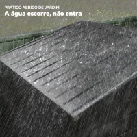 Outsunny Abrigo de Jardim 2,27 m² 190x131x188 cm com 2 Ventilações Porta com Fechadura para Armazenamento de Ferramentas Cinza(m-8)