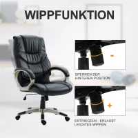 HOMCOM Bureaustoel directiestoel kantoorstoel draaistoel stoel fauteuil kantoor(m-6)