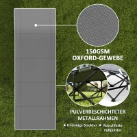 Outsunny Klappbares Campingbett, Feldbett mit Matratze, ergonomisch, Metallrahmen, Schwarz(m-6)