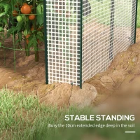 Outsunny Green House, Mini Greenhouse with 2 Roll-up Doors, Vent Holes and Reinforced Cover, 100 x 80 x 150cm(m-7)