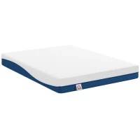 HOMCOM Matelas 140x190cm, matelas 2 personnes, mousse à mémoire de forme au thé vert, housse amovible lavable, fermeté moyenne(m-12)