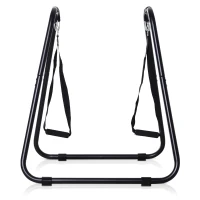 HOMCOM® Dipstation met slingtrainer dipstandaard parallel staven slingtrainer, staal, zwart, 90 x 81 x 92.5 cm(m-10)