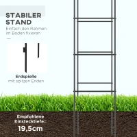 Outsunny rozenboog, boog, tuinboog voor klimplanten 140x40x240 cm(m-5)