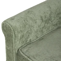 HOMCOM 2 Seater Sofa Bed 3-in-1 Convertible Chenille Pull Out Sleeper Sofa with 5-Position Adjustable Backrest, Light Green(m-10)