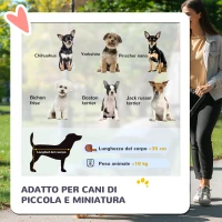 PawHut Passeggino per Cani 2 in 1 Pieghevole e Convertibile in Trasportino con 2 Guinzagli e Cuscino, Rosa(m-4)