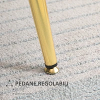 HOMCOM Poltrona Vintage Effetto Velluto con Braccioli e Schienale a Conchiglia, 76x67x74 cm, Giallo(m-7)