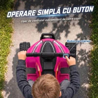 AIYAPLAY ATV Electric pentru Copii 18-48 Luni, 6V, 2 km/h, Sarcină 25 kg, Fuchsia(m-6)