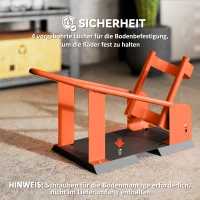 HOMCOM Motorstandaard voor 38,1-53,34 cm, 381-533,4 mm voorwiel, verstelbare wielklem 816,5 kg draagvermogen Oranje(m-7)