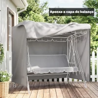 Outsunny Capa para Móveis de Jardim Capa Protetora para Baloiços de Exterior com Fecho de Correr 177x114x152 cm Cinzento(m-8)