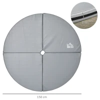 HOMCOM Paaldansmat, 5 cm dikke ronde kunststofmat voor paaldansoefeningen, gymnastiek, yoga, lichtgrijs(m-3)