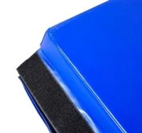 HOMCOM Tappetino Fitness Pieghevole con 4 Pannelli in EPE e Rivestimento in Ecopelle Antiscivolo, 245 x 115 x 5 cm, Blu(m-8)