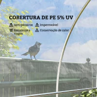 Outsunny Cobertura de Substituição para Estufa 6x10 m de Polipropileno para Horta Plantas Agricultura Jardim Tranparente(m-4)