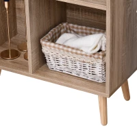 HOMCOM boekenplank dressoir keukenkast kubuskast 5 opbergvakken 1 kast(m-7)