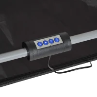 HOMCOM Canestri Basket con Tabellone LED, 4 Palloni e 8 Modalità di Gioco, 205x110x205 cm, Bianco e Nero(m-8)