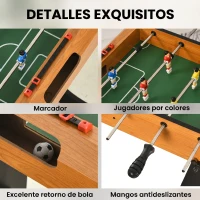 HOMCOM Mesa de Matraquilho Dobrável Matraquilho com 22 Jogadores e 2 Placares para Crianças e Adultos 98x42x62,5 cm Madeira e Preto(m-7)