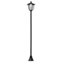 Outsunny Lampione da Esterni con 6 Luci LED Accensione Automatica Impermeabile(m-1)