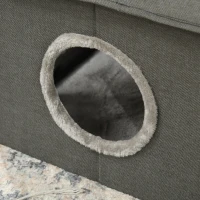 PawHut Katzenhöhle mit Kissen, Katzenbett, Haustier-Reisebett, waschbares Kissen, Khaki/Grün(m-8)