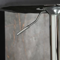 HOMCOM Conjunto de 2 Bancos de Bar Estofados em Pelúcia Bancos Altos de Sala de Jantar com Altura Ajustável Assento Giratório e Apoio para os Pés Carga Máxima 120kg 43x45x81-101cm Cinza(m-8)