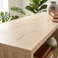 HOMCOM Six Shelf Bookcase - Oak(m-8)