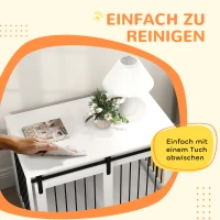 PawHut Hondenkooi met Schuifdeur, Ventilatie, Spaanplaat en Staal, 98 x 58 x 61 cm, Wit(m-7)