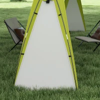 Outsunny Event Shelter 3,5 x 3,5m Paviljoen met Verlichtingshaak Waterafstotend Winterbestendig Tuinpaviljoen Groen(m-9)