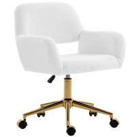 HOMCOM Faux Fur Rabbit Chair - Cream White(m-11)