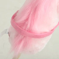 AIYAPLAY Hobby Horse with Wood Wheels, Stick Horse with Grip Handle, Sound, Plush Hobby Horse Toy for Imaginative Play, Pink(m-11)